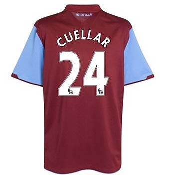 2010-11 Aston Villa Nike Home Shirt (Cuellar 24)