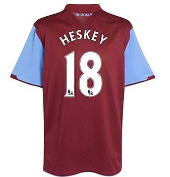 2010-11 Aston Villa Nike Home Shirt (Heskey 18)