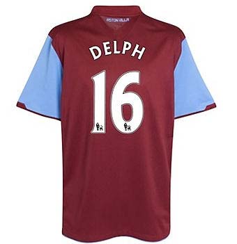 2010-11 Aston Villa Nike Home Shirt (Delph 16)