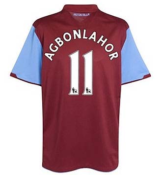 2010-11 Aston Villa Nike Home Shirt (Agbonlahor 11)