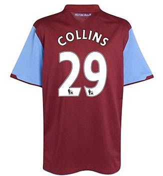 2010-11 Aston Villa Nike Home Shirt (Collins 29)