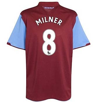 2010-11 Aston Villa Nike Home Shirt (Milner 8)