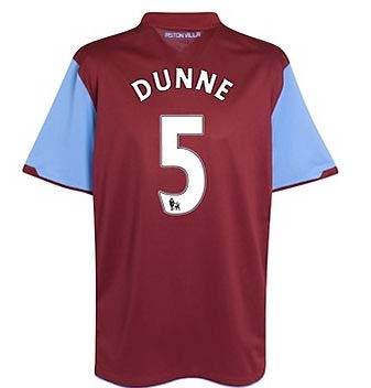 2010-11 Aston Villa Nike Home Shirt (Dunne 5)
