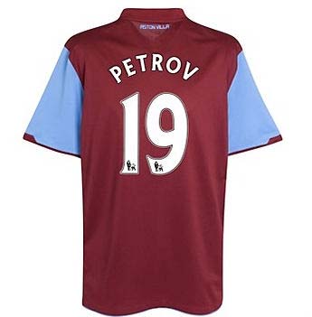 2010-11 Aston Villa Nike Home Shirt (Petrov 19)