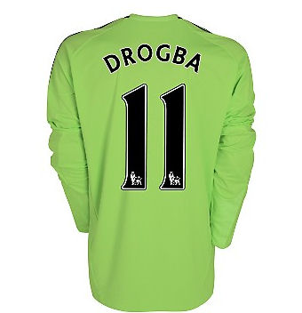 2010-11 Chelsea Long Sleeve Third Shirt (Drogba 11)