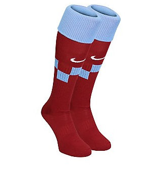 2010-11 Aston Villa Home Nike Football Socks