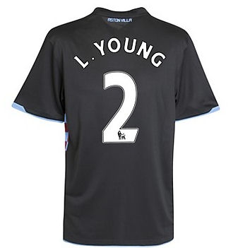 2010-11 Aston Villa Nike Away Shirt (L. Young 2)
