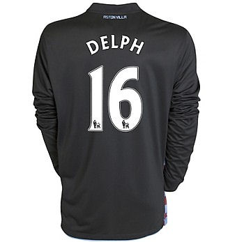 2010-11 Aston Villa Nike Long Sleeve Away Shirt (Delph 16)