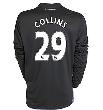 2010-11 Aston Villa Nike Long Sleeve Away Shirt (Collins 29)