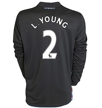 2010-11 Aston Villa Nike Long Sleeve Away Shirt (L. Young 2)