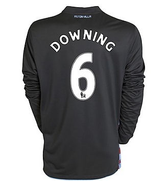 2010-11 Aston Villa Nike Long Sleeve Away Shirt (Downing 6)