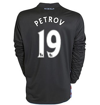 2010-11 Aston Villa Nike Long Sleeve Away Shirt (Petrov 19)