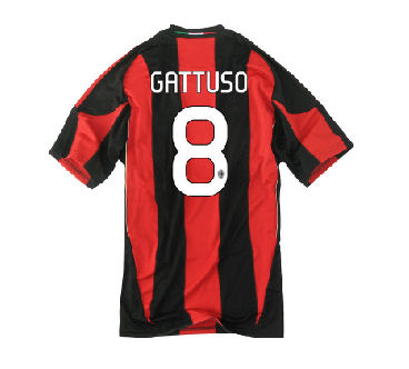 2010-11 AC Milan Home Shirt (Gattuso 8)