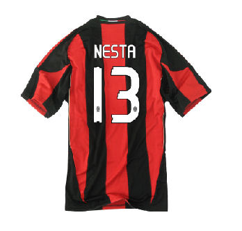 2010-11 AC Milan Home Shirt (Nesta 13)
