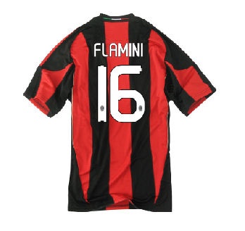 2010-11 AC Milan Home Shirt (Flamini 16)