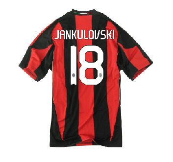 2010-11 AC Milan Home Shirt (Jankulovski 18)