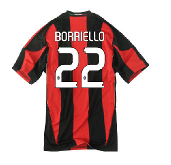 2010-11 AC Milan Home Shirt (Borriello 22)