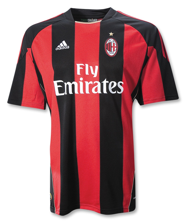 New AC Milan Adidas Home Football Shirt 2010-11