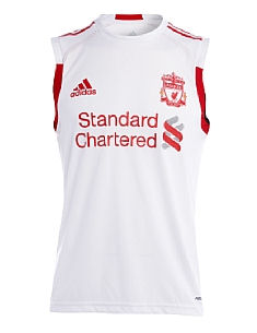 2010-11 Liverpool Adidas Sleeveless Jersey (White)
