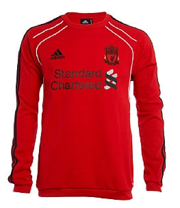 2010-11 Liverpool Adidas Training Sweat Top (Red)