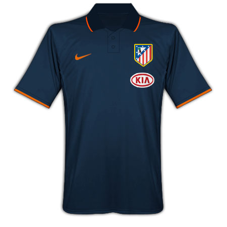 2010-11 Athletico Madrid Nike Travel Polo Shirt (Black)