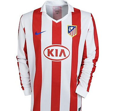 2010-11 Athletico Madrid Home Long Sleeve Nike Football Shirt