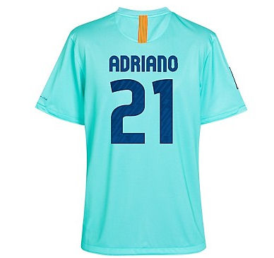 2010-11 Barcelona Nike Away Shirt (Adriano 21)
