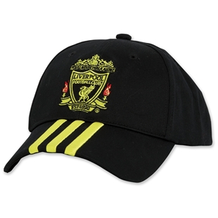 2010-11 Liverpool Adidas Three Stripe Baseball Cap (Black)