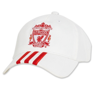 2010-11 Liverpool Adidas Three Stripe Baseball Cap (White)