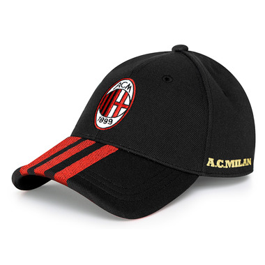 2010-11 AC Milan Adidas Three Stripe Baseball Cap (Black)