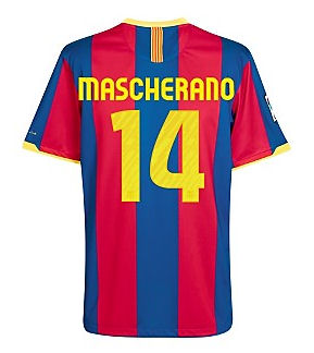 2010-11 Barcelona Nike Home Shirt (Mascherano 14)