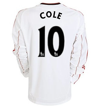 2010-11 Liverpool Long Sleeve Away Shirt (cole 10)