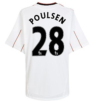 2010-11 Liverpool Away Shirt (poulsen 28)