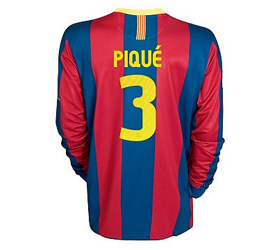 2010-11 Barcelona Nike Long Sleeve Home Shirt (Pique 3)