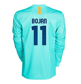 2010-11 Barcelona Nike Long Sleeve Away Shirt (Bojan 11)