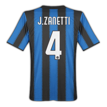 Javier Zanetti Inter Milan Home Football Shirt 2010-11