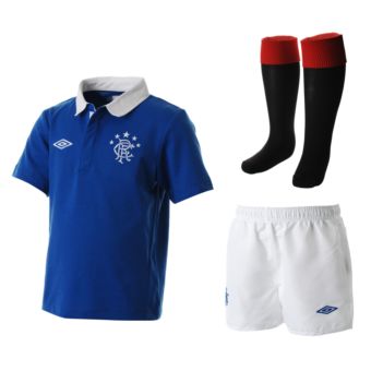 2010-11 Glasgow Rangers Little Boys Home Mini Kit