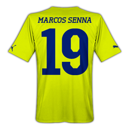 2010-11 Villarreal Puma Home Shirt (Marcos Senna 19)