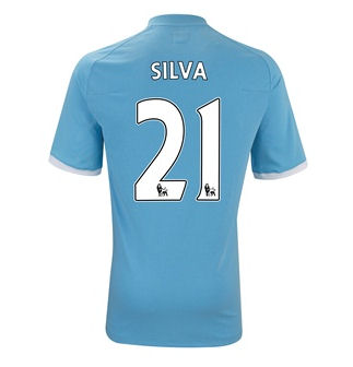 2010-11 Manchester City Umbro Home Shirt (Silva 21)