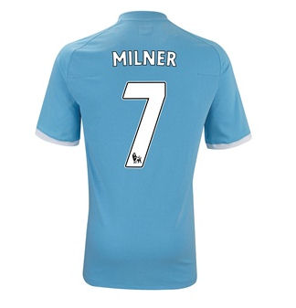 2010-11 Manchester City Umbro Home Shirt (Milner 7)