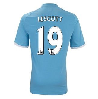 2010-11 Manchester City Umbro Home Shirt (lescott 19)