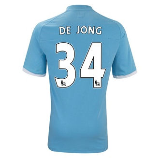 2010-11 Manchester City Umbro Home Shirt (de Jong 34)