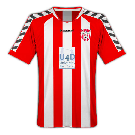 2010-11 Derry City Home Hummel Football Shirt