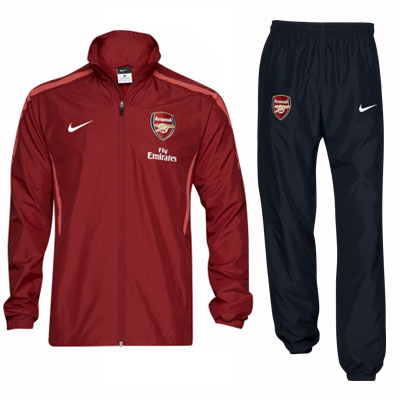 2010-11 Arsenal Nike Woven Tracksuit (Wine) - Kids