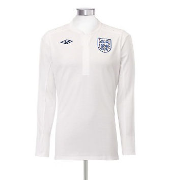 2011-12 England Euro 2012 Umbro Long Sleeve Home Football Shirt