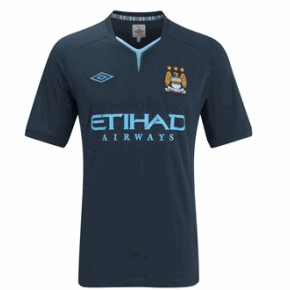 2010-11 Manchester City Away Umbro Football Shirt