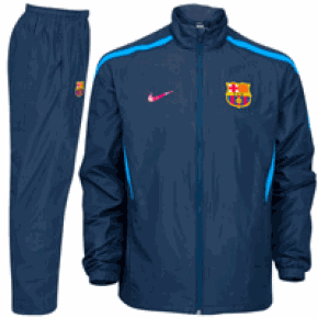 2010-11 Barcelona Nike Woven Tracksuit (Navy) - Kids