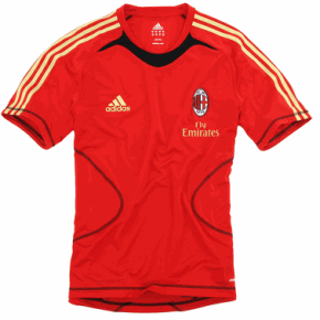 2010-11 AC Milan Adidas Training Jersey (Red)