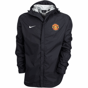 2010-11 Man Utd Nike Rainjacket (Black) - Kids