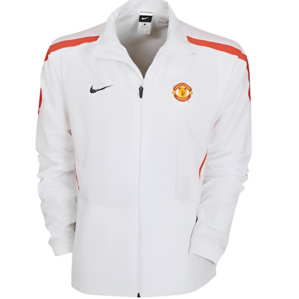 2010-11 Man Utd Nike Woven Warmup Jacket (White)